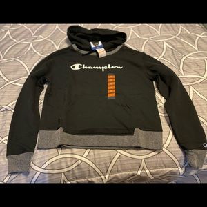 Black And Silver Champion sweatshirt